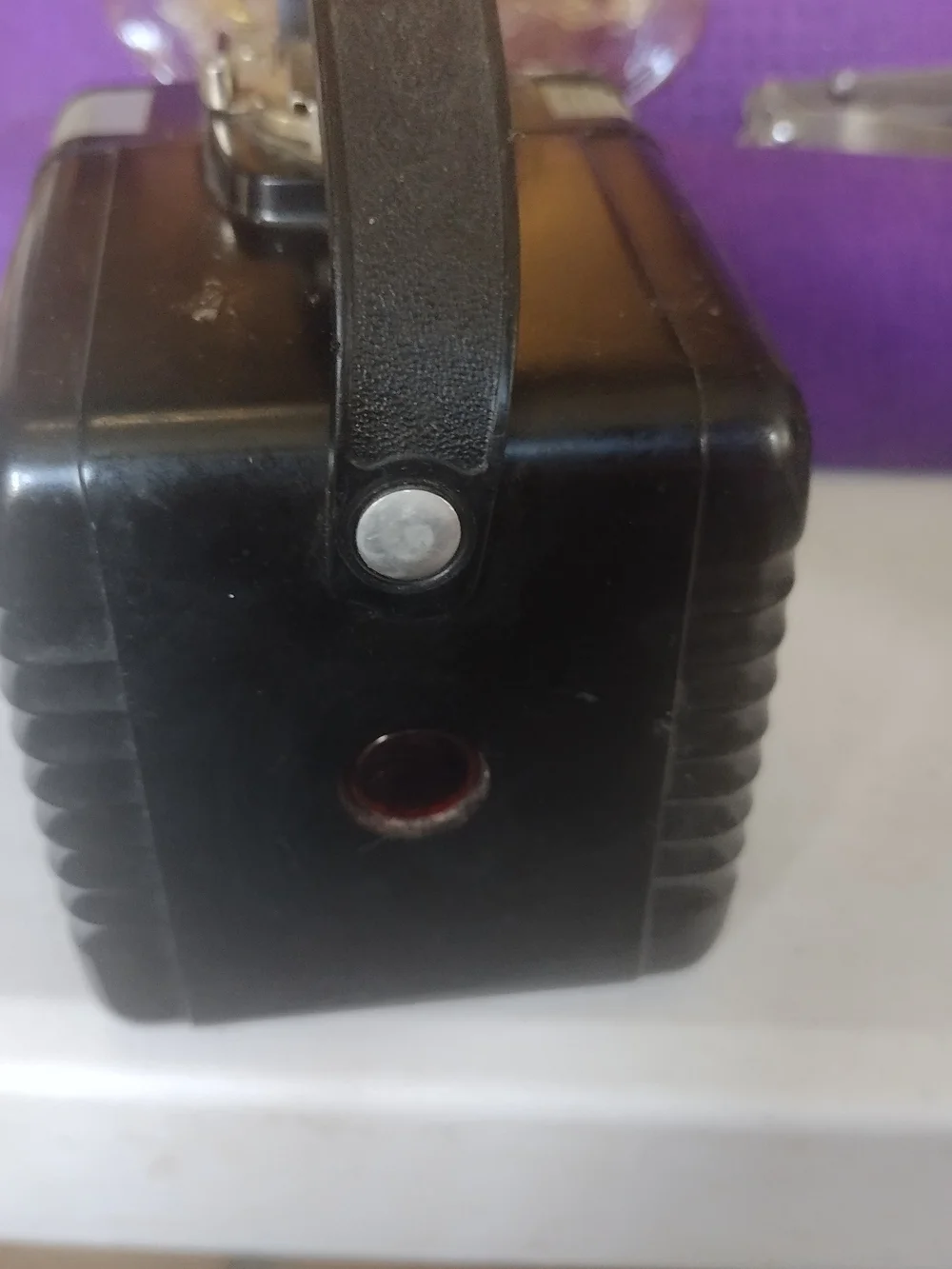Kodak Black Box Brownie Hawkeye Camera with Silver Accents